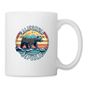 République de Californie Rétro - Mug blanc - blanc - Droite