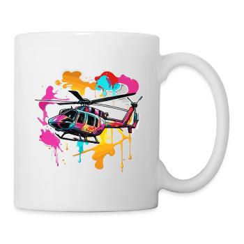 Helicopter / Helicopter / Flying / Aviation - Mug - white - Right