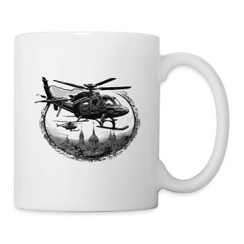 Helikopter / Hubschrauber / fliegen / Luftfahrt - Tasse - Weiß - Rechts