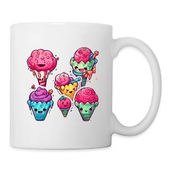 Lutscher / Lolli Pop / Süßigkeit / schlecken / süß - Tasse - Weiß - Rechts