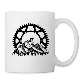 Mountain bike MTB mountain biker - Mug - white - Right