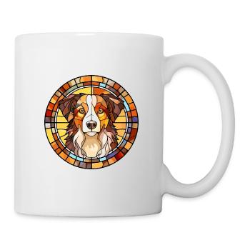 Berger australien chien race vitrail Colorf - Mug blanc - blanc - Droite