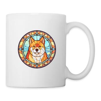 Akita Inu Hunderasse Buntes Glas Buntes Wasserco - Tasse - Weiß - Rechts