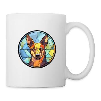 Australian Kelpie Dog Breed Stained Glass Colorful - Mug - white - Right