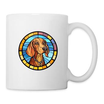 American Waterhound Dog Rasse Buntglas Farbe - Tasse - Weiß - Rechts