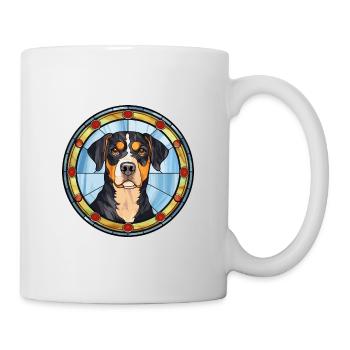 Appenzeller Sennenhund Hunderasse Glasmalerei - Tasse - Weiß - Rechts