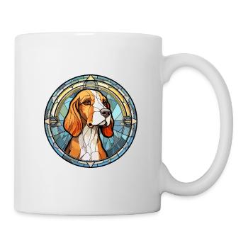 Österreichische Brandlbracke Hunderasse Buntglas Colo - Tasse - Weiß - Rechts