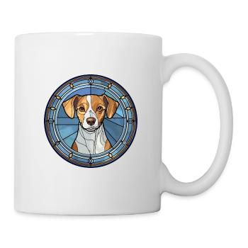 Bleu De Gascogne Chien Race Vitrail Coloré - Mug blanc - blanc - Droite