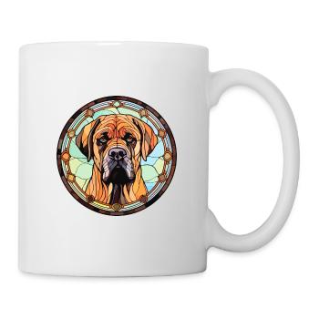 Boerboel Dog Breed Stained Glass Colorful Watercol - Mug - white - Right