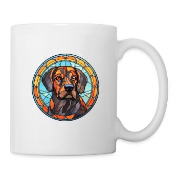 Berger De Beauce Dog Breed Stained Glass Colorful - Mug - white - Right