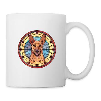 Belgischer Schäferhund Rasse Buntglas Bunt - Tasse - Weiß - Rechts