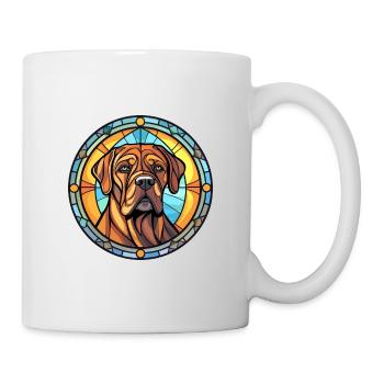 Brasilianische Dogge Hunderasse Buntglas Bunt - Tasse - Weiß - Rechts