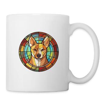 Carolina chien race vitrail coloré Watercol - Mug blanc - blanc - Droite