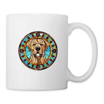 Berger d’Asie centrale chien race vitrail Col - Mug blanc - blanc - Droite