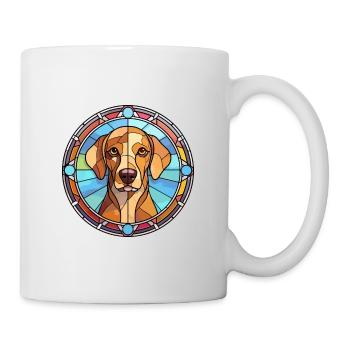 Cimarron Uruguayo Dog Breed Stained Glass Colorful - Mug - white - Right
