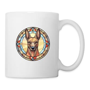 Chien Malinois belge race vitrail coloré - Mug blanc - blanc - Droite