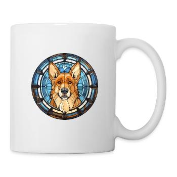 Karpatenschäferhund Rasse Buntglas Farbe - Tasse - Weiß - Rechts