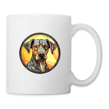 Catahoula Leopard Hund Rasse Bunt Glas Bunt - Tasse - Weiß - Rechts