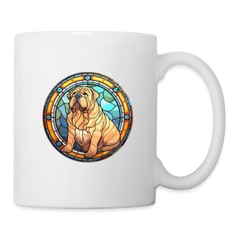 Chinois Shar Pei chien race vitrail coloré - Mug blanc - blanc - Droite