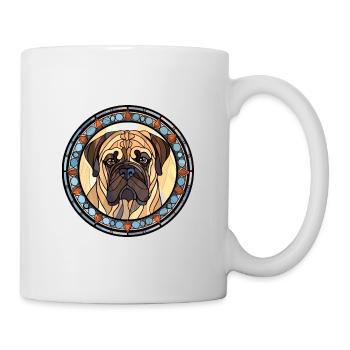 Bullmastiff chien race vitrail coloré eau - Mug blanc - blanc - Droite