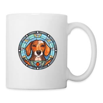 Cesky Fousek Dog Breed Stained Glass Colorful Wate - Mug - white - Right