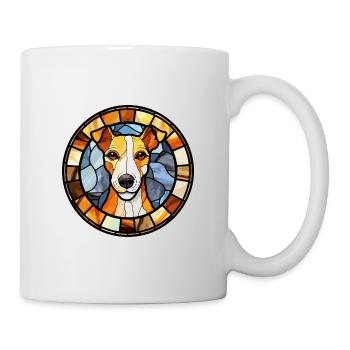 Chilenischer Foxterrier Hunderasse Buntglas Colorf - Tasse - Weiß - Rechts