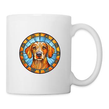 Danois suédois chien chien race vitrail Col - Mug blanc - blanc - Droite