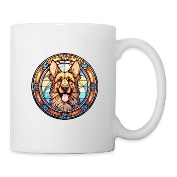 Drentse Patrijshond Hunderasse Buntglas Colorf - Tasse - Weiß - Rechts