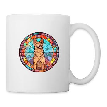 Tchécoslovaque chien-loup chien race vitrail Co - Mug blanc - blanc - Droite