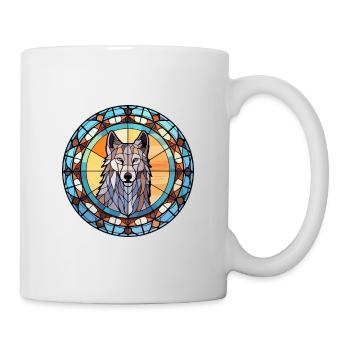 Tchécoslovaque chien-loup chien race vitrail couleur - Mug blanc - blanc - Droite