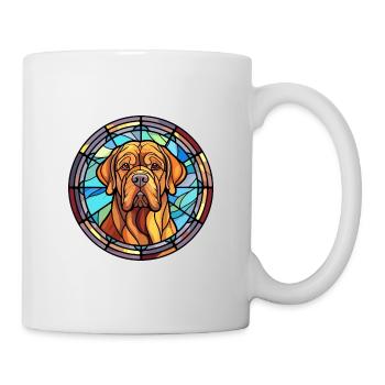 Bordeauxdogge Hunderasse Buntglas bunt - Tasse - Weiß - Rechts
