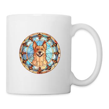 Drentsche Patrijshond Dog Breed Stained Glass Colo - Mug - white - Right