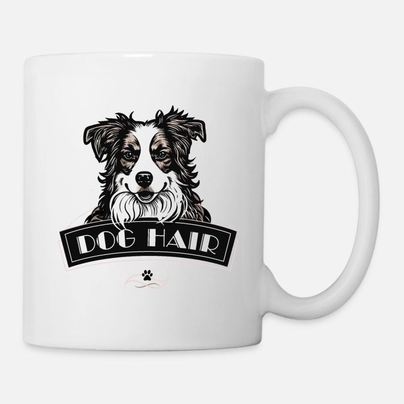poils de chien - Mug blanc - blanc