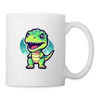Tyrannosaurus Rex Dinosaurier Zeichnung - Tasse - Weiß - Rechts