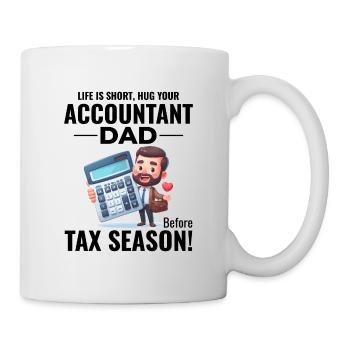Buchhalter Papa Buchhaltung Finanzen Finanzen Lustig - Tasse - Weiß - Rechts