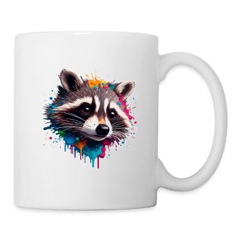 Raccoon / Animal / Zoo / Wild / Cute / Predator - Mug - white - Right