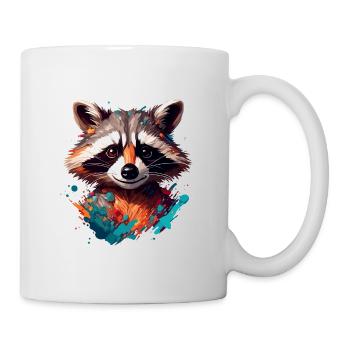 Raccoon / Animal / Zoo / Wild / Cute / Predator - Mug - white - Right