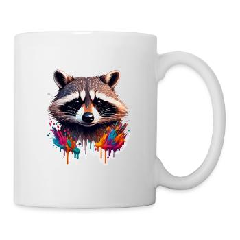 Raccoon / Animal / Zoo / Wild / Cute / Predator - Mug - white - Right