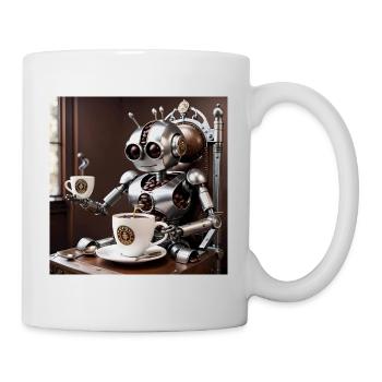 Coffee Bean Robot - Mug - white - Right