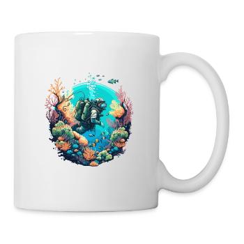 L’explorateur sous-marin - Mug blanc - blanc - Droite