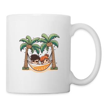 Les amoureux de l’île - Mug blanc - blanc - Droite