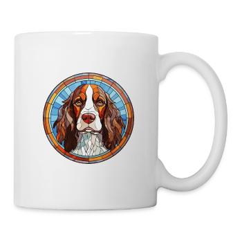 English Springer Spaniel Hunderasse Buntglas C - Tasse - Weiß - Rechts