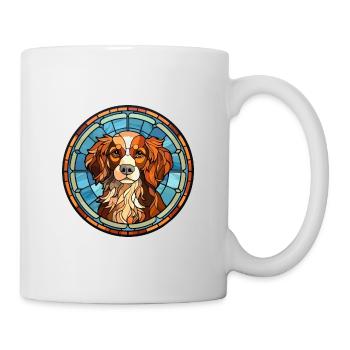 Dog Breed Stained Glass Colorful Watercolor - Mug - white - Right