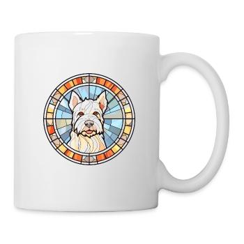 Englisch White Terrier Hunderasse Buntglas Colo - Tasse - Weiß - Rechts