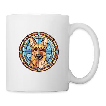 Garafian Schäferhund Rasse Buntglas Bunt - Tasse - Weiß - Rechts