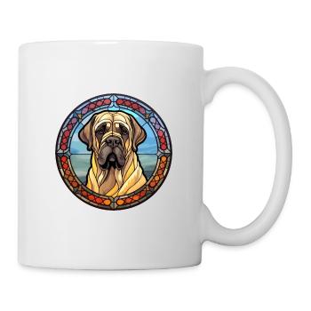 Englische Dogge Hunderasse Buntes Glas Buntes W - Tasse - Weiß - Rechts