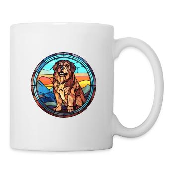 Estrela Mountain Dog Breed Stained Glass Colorful - Mug - white - Right