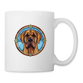 Brasileiro chien race vitrail coloré waterc - Mug blanc - blanc - Droite