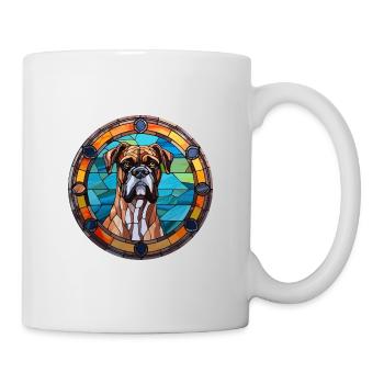 Deutsche Boxer Hund Rasse Bunt Glas Bunt Wate - Tasse - Weiß - Rechts