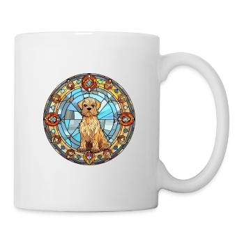 Grand Griffon Vendeen Dog Breed Stained Glass Colo - Mug - white - Right